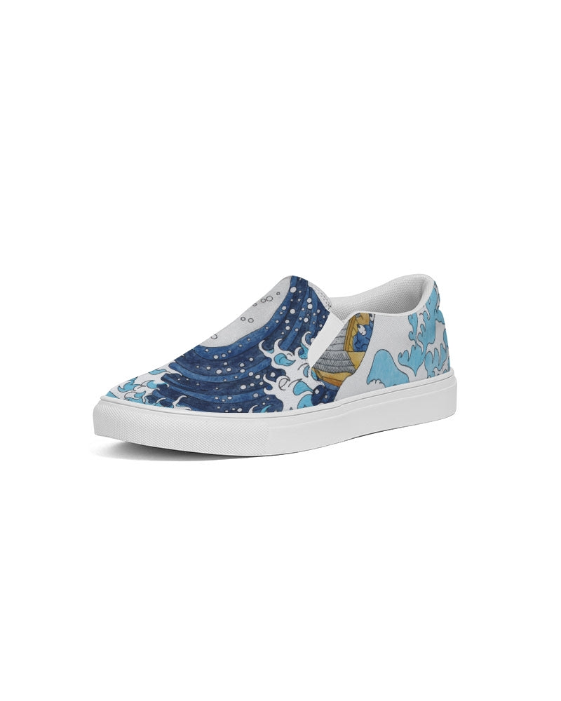 The Great Wave Women's Slip-On Canvas Shoe