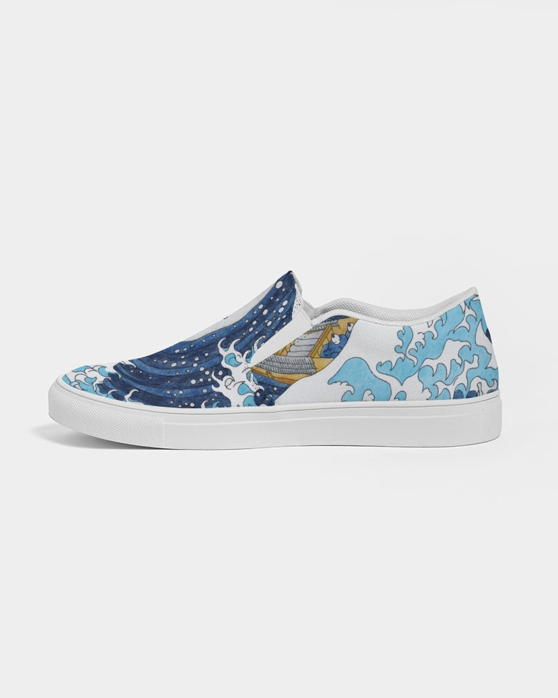 The Great Wave Women's Slip-On Canvas Shoe