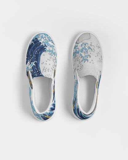 The Great Wave  Women's Slip-On Canvas Shoe