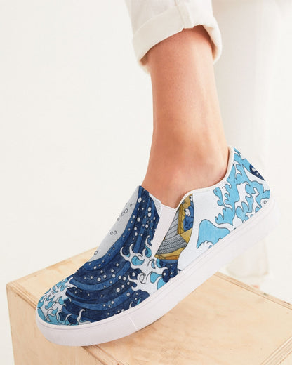 The Great Wave  Women's Slip-On Canvas Shoe