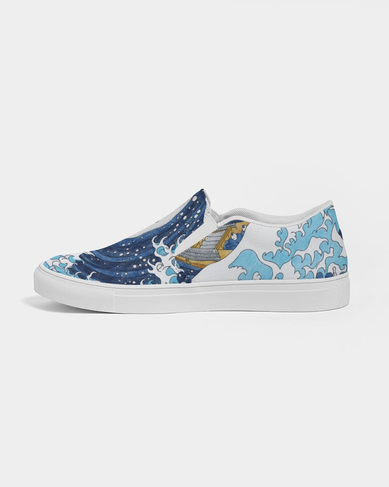 The Great Wave  Women's Slip-On Canvas Shoe