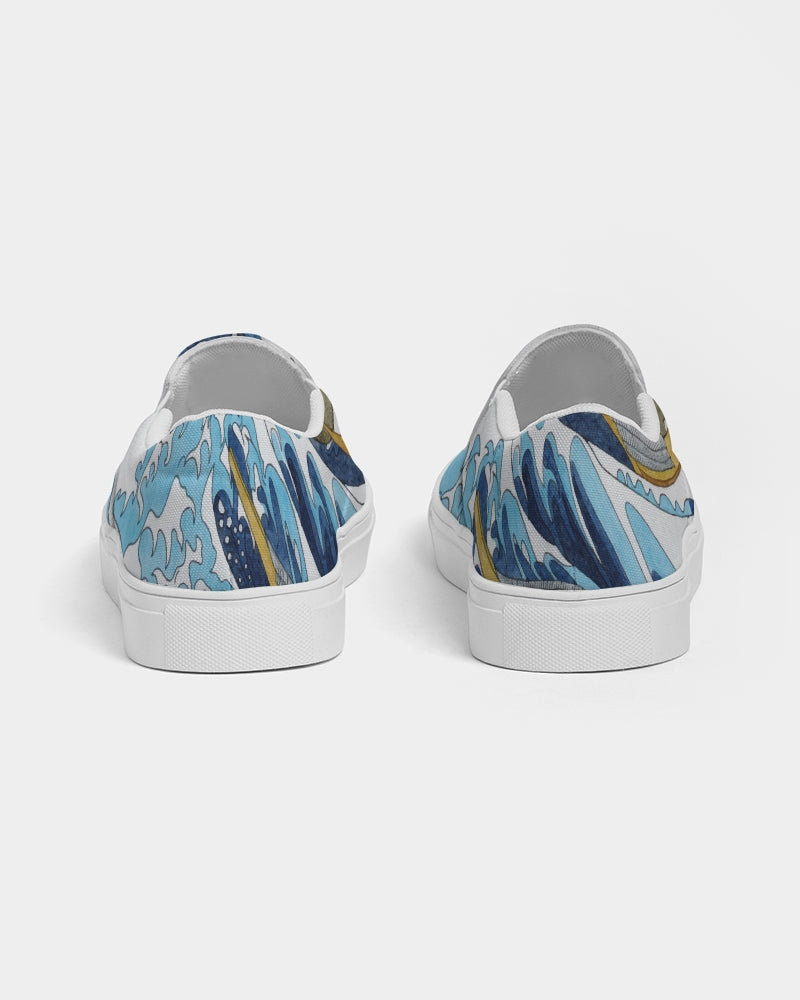 The Great Wave  Men's Slip-On Canvas Shoe